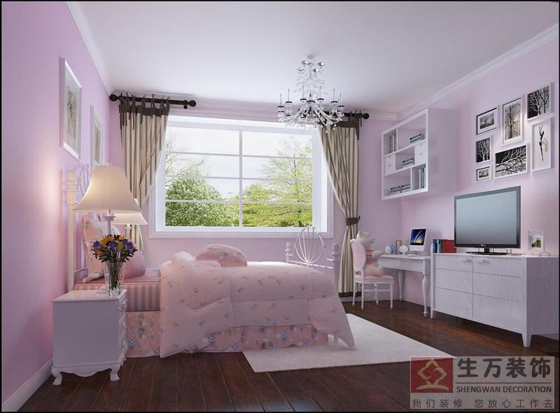小孩房的装修设计，以粉红色的为主色，显得整个空间更加公主般的迷人。